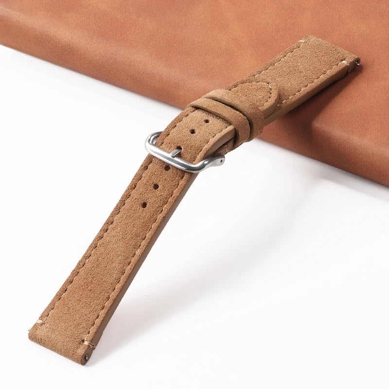 Soft Suede Leather Watch Strap