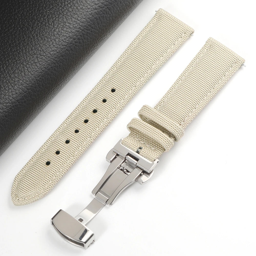 Sailcloth Strap with Butterfly Clasp