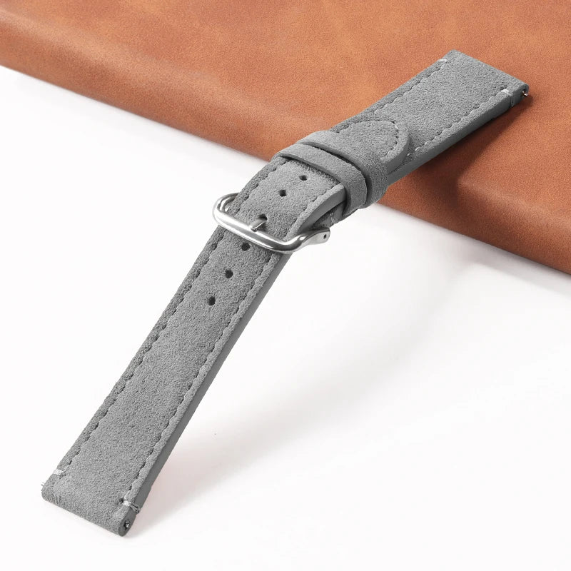Soft Suede Leather Watch Strap