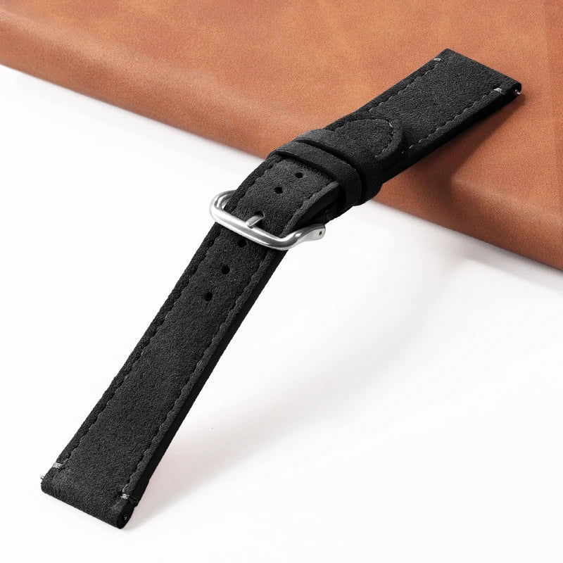 Soft Suede Leather Watch Strap
