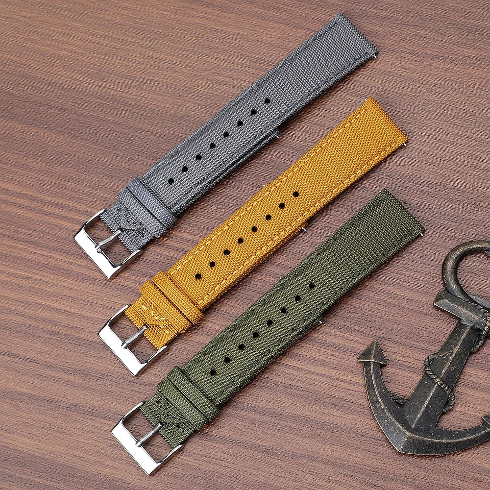 Sailcloth Watch Strap with Pin Buckle