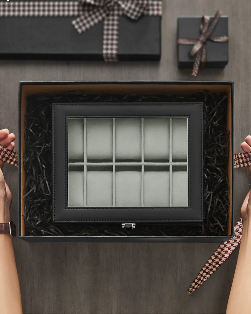 Ten Slot Glass Watch Box