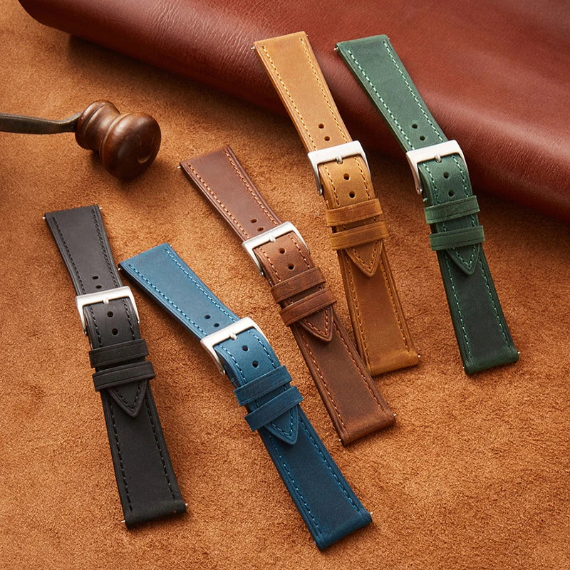 Vintage Cowhide Leather Watch Strap