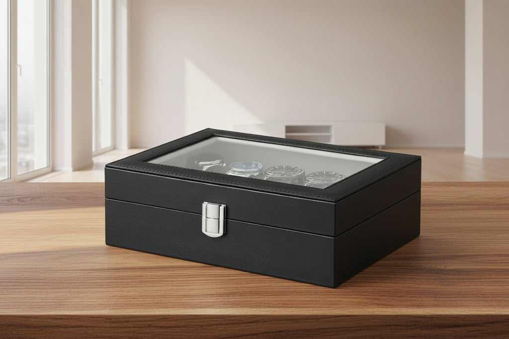 Ten Slot Glass Watch Box