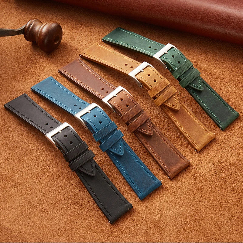 Vintage Cowhide Leather Watch Strap