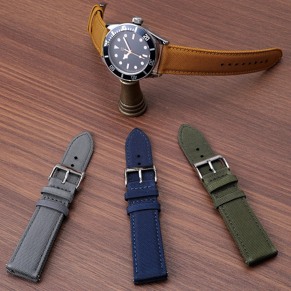 Sailcloth Watch Strap with Pin Buckle