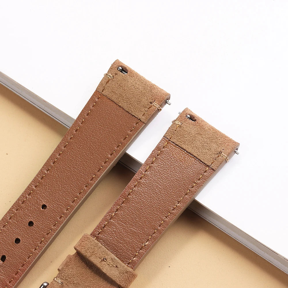 Soft Suede Leather Watch Strap
