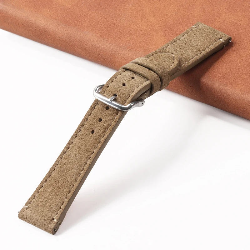 Soft Suede Leather Watch Strap